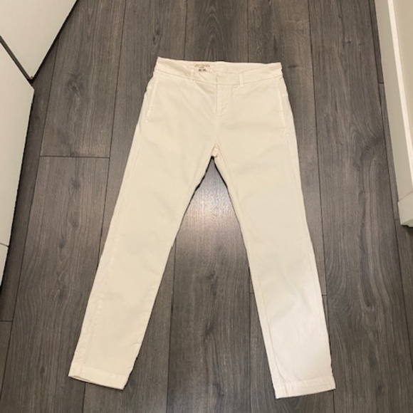 Nili Lotan Tel Aviv Slim Leg Cropped Cream Pants Size 0 - Picture 2 of 10